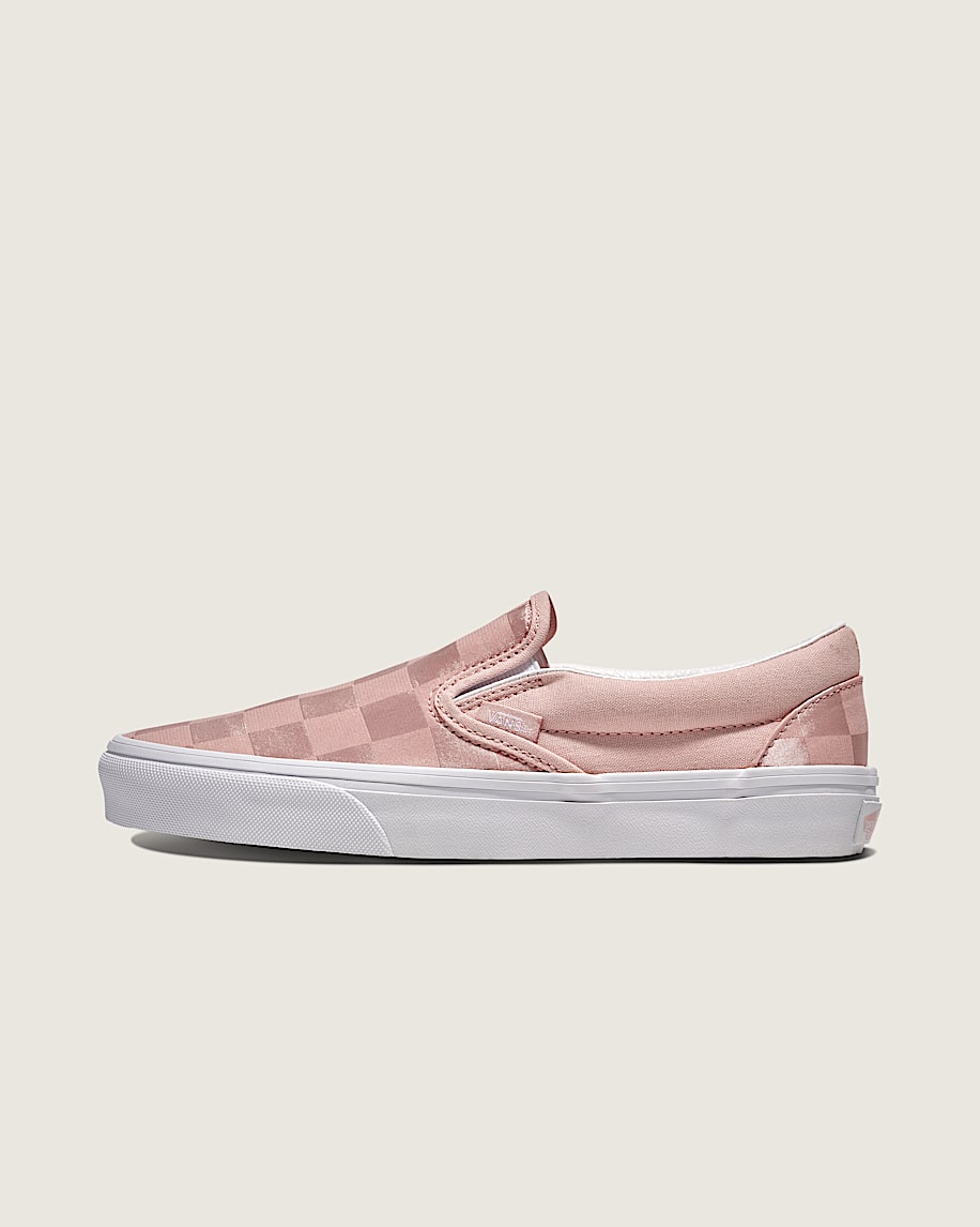 Classic Slip-On Checkerboard Satin Shoe - 1