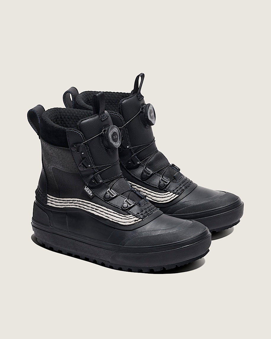 スノーボード VANS SNOW BOOTS STANDARD MID BOA MTE Vans MTE Standard Mid Boa Waterproof Boots - black/black