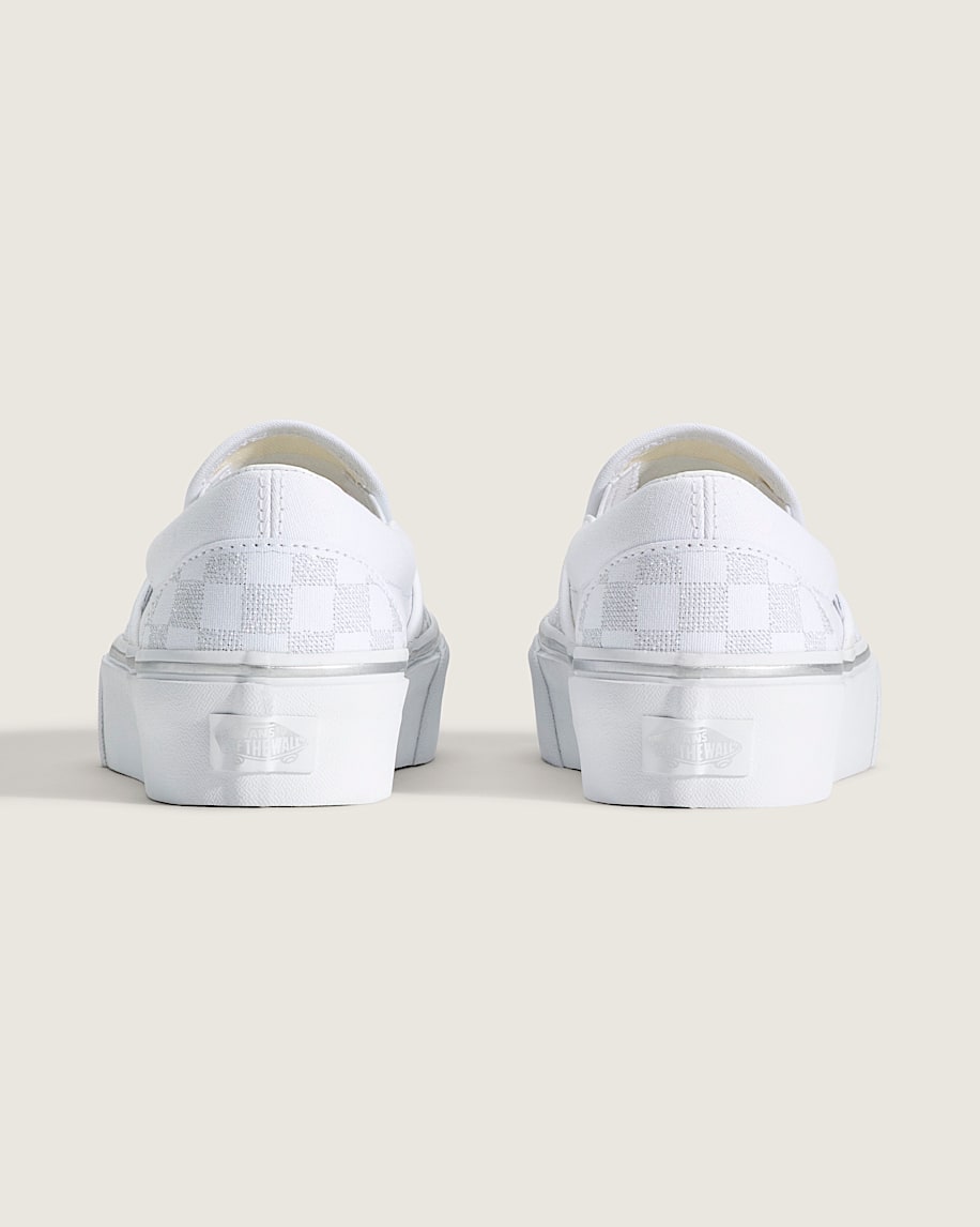 Classic Slip-On Platform Checkerboard Shoe - 4