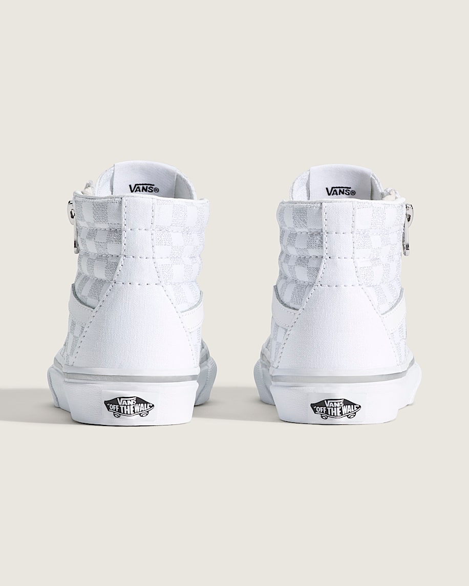 van♡ Little Kids SK8-Hi Side Zip Checkerboard Shoe in
