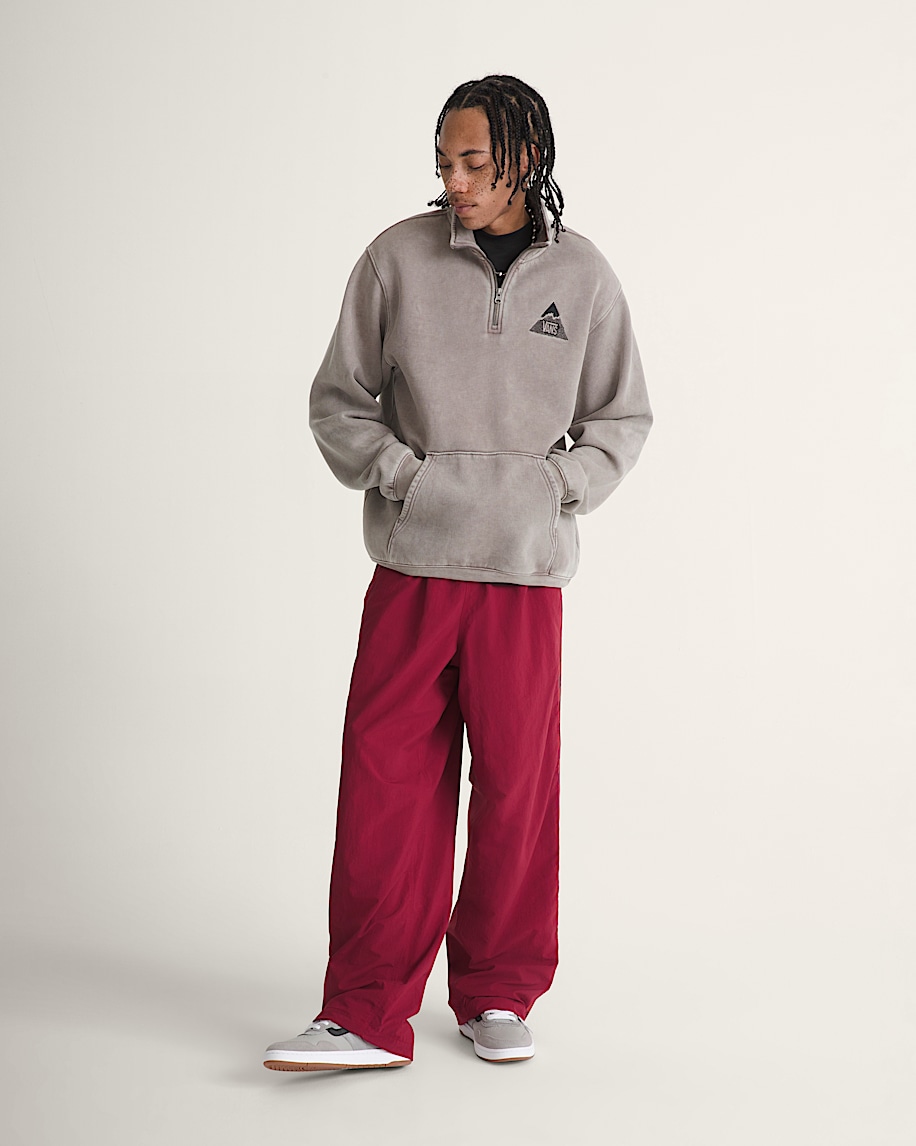 T Peak Quarter Zip Sweatshirt in Pewter Grey | Vans
