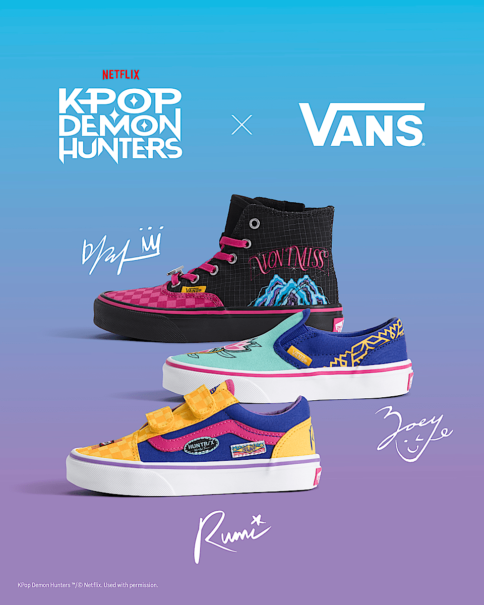 KPop Demon Hunters x Vans Little Kids Authentic Hi 2.0 Zip Shoe