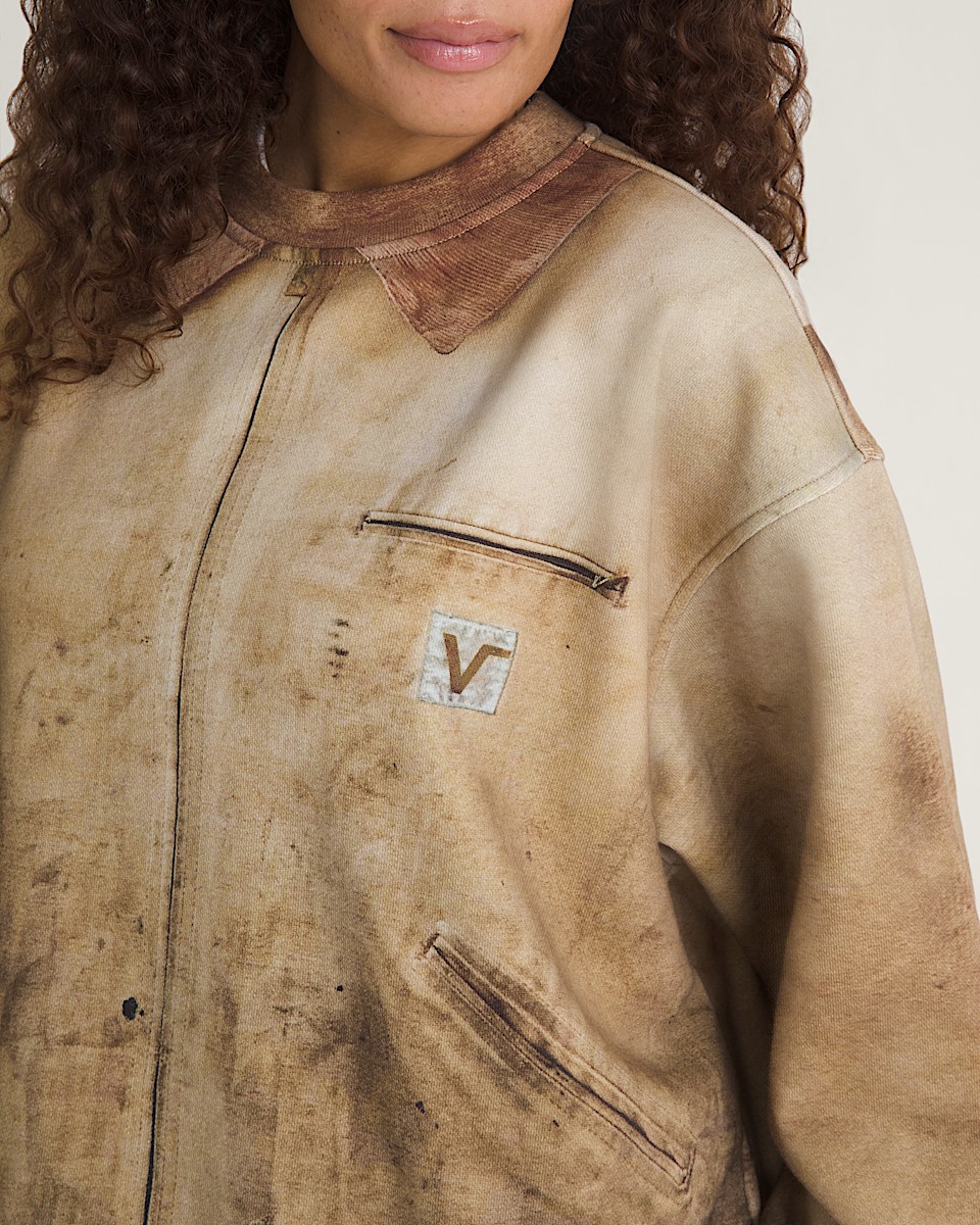 VANSZA Workwear Trompe L'oeil Crew Neck Fleece