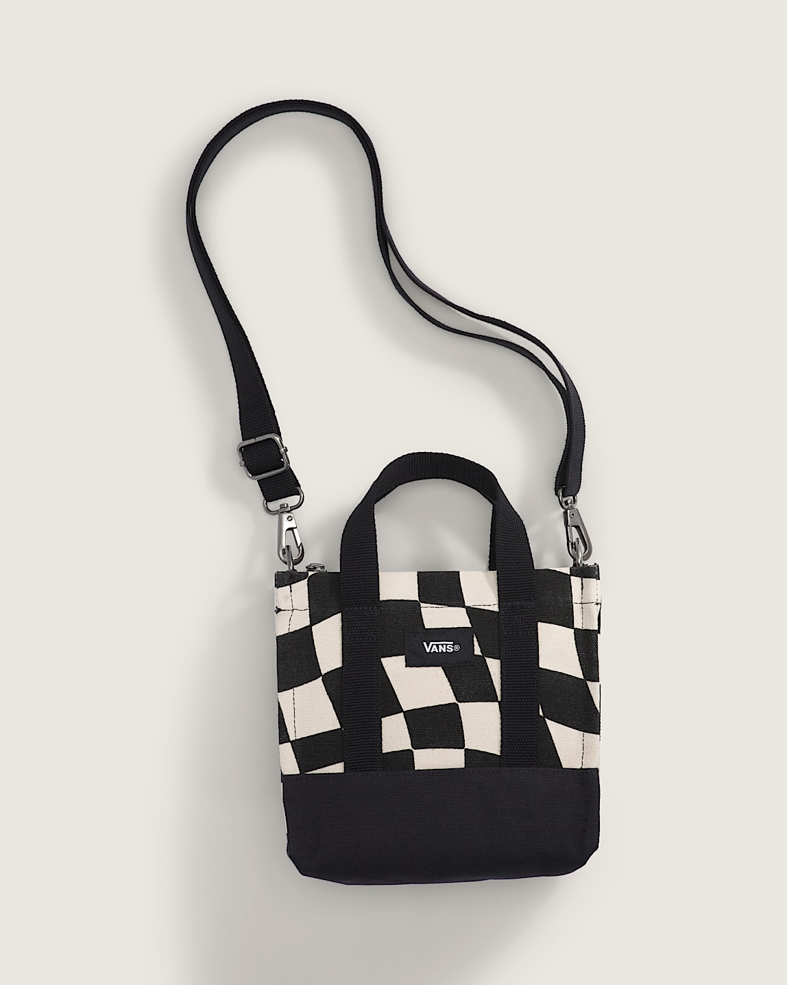 Tell All Zip Tote Bag in Checkerboard Black | Vans