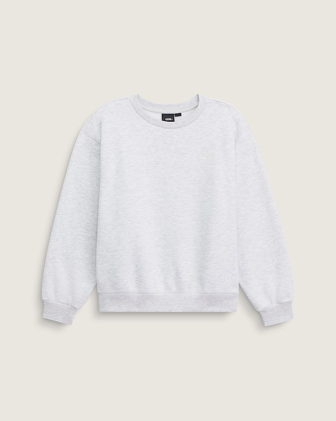 Script Logo Mock Neck Sweatshirt in White Heather | Vans