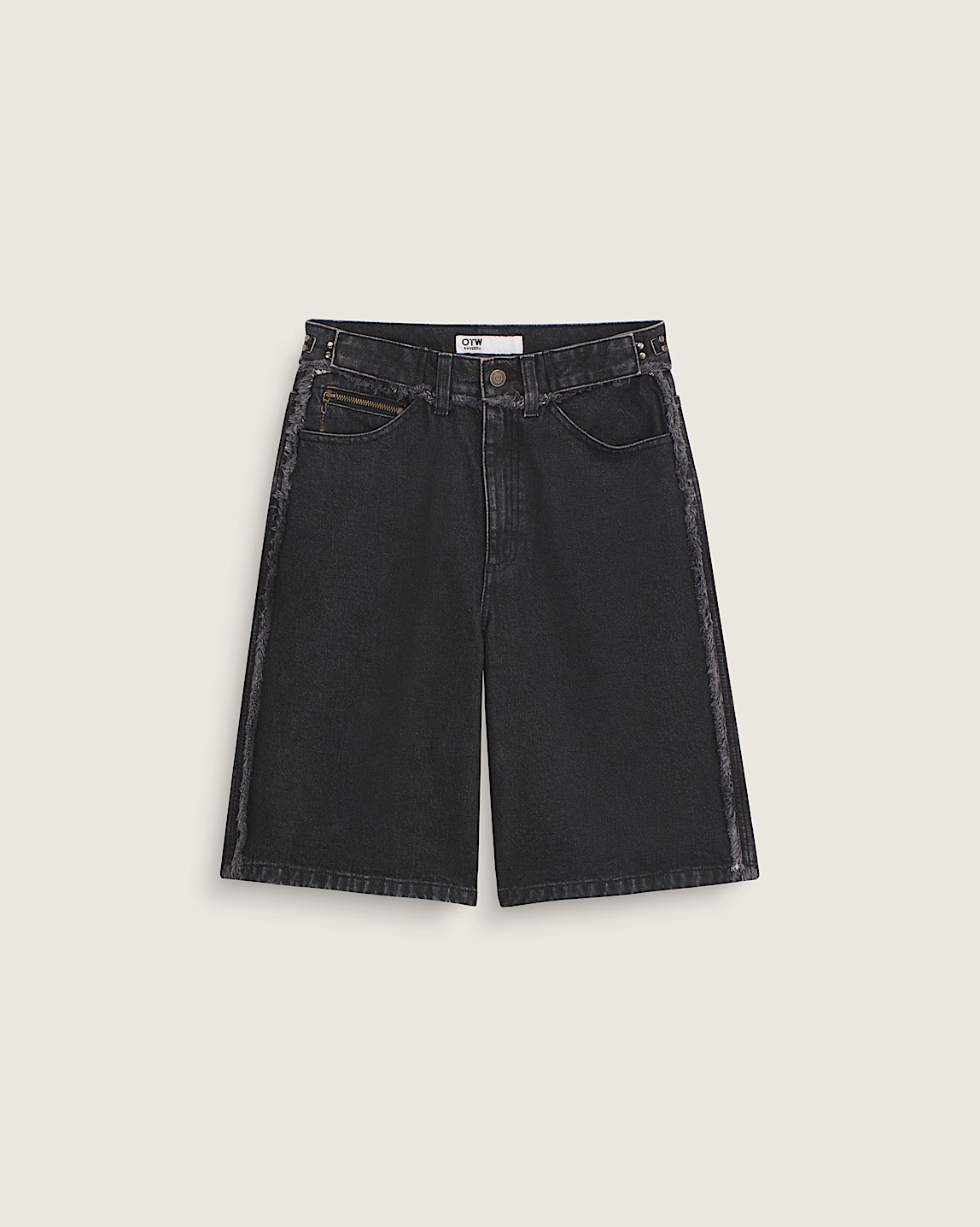Check-5 Baggy Denim Shorts in Washed Black | Vans
