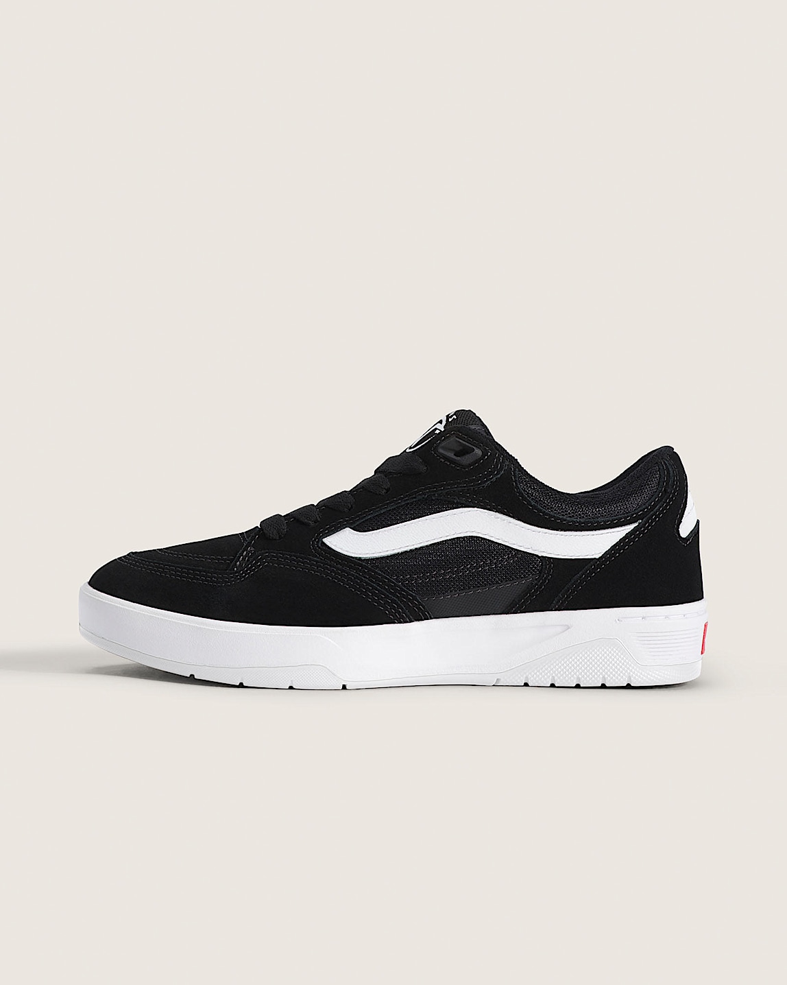 Skate Chukka Low Sidestripe Shoe in Black / White | Vans