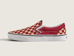 Checkerboard Burgundy Red/Gold