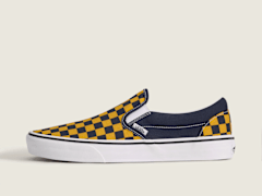 Checkerboard Navy Blue/Gold