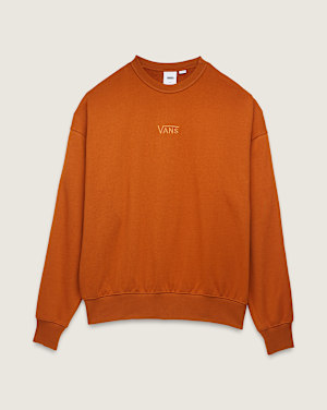 Premium Logo Crewneck Sweatshirt in Umber Orange Vans