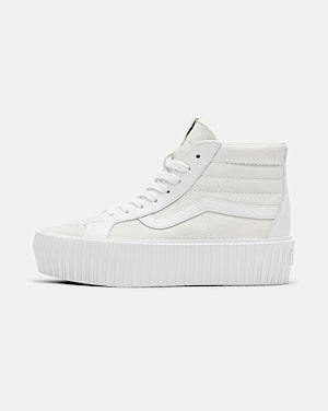 Premium Sk8 Hi 38 Reissue Platform in Ivory White Vans