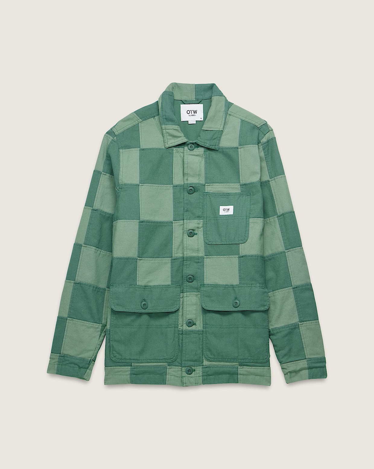 OTW Patchwork Drill Chore Coat in Myrtle Green Vans