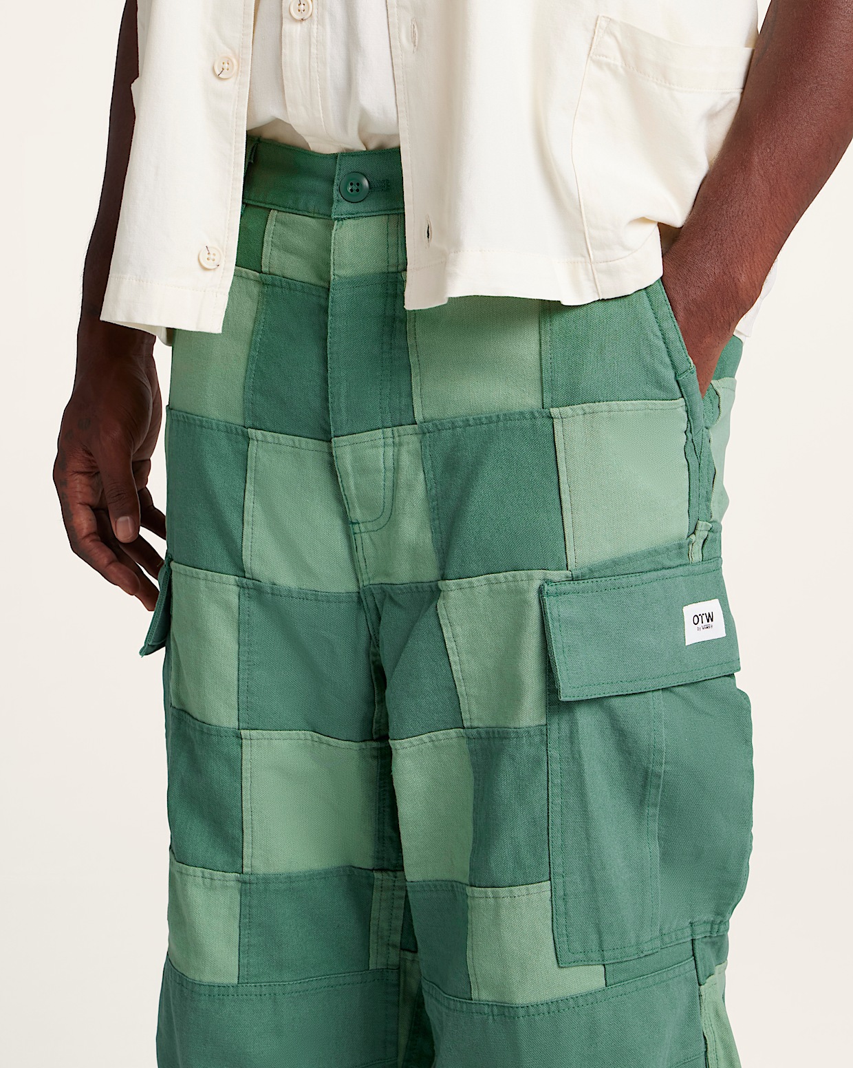 OTW Patchwork Cargo Pants in Myrtle Green Vans