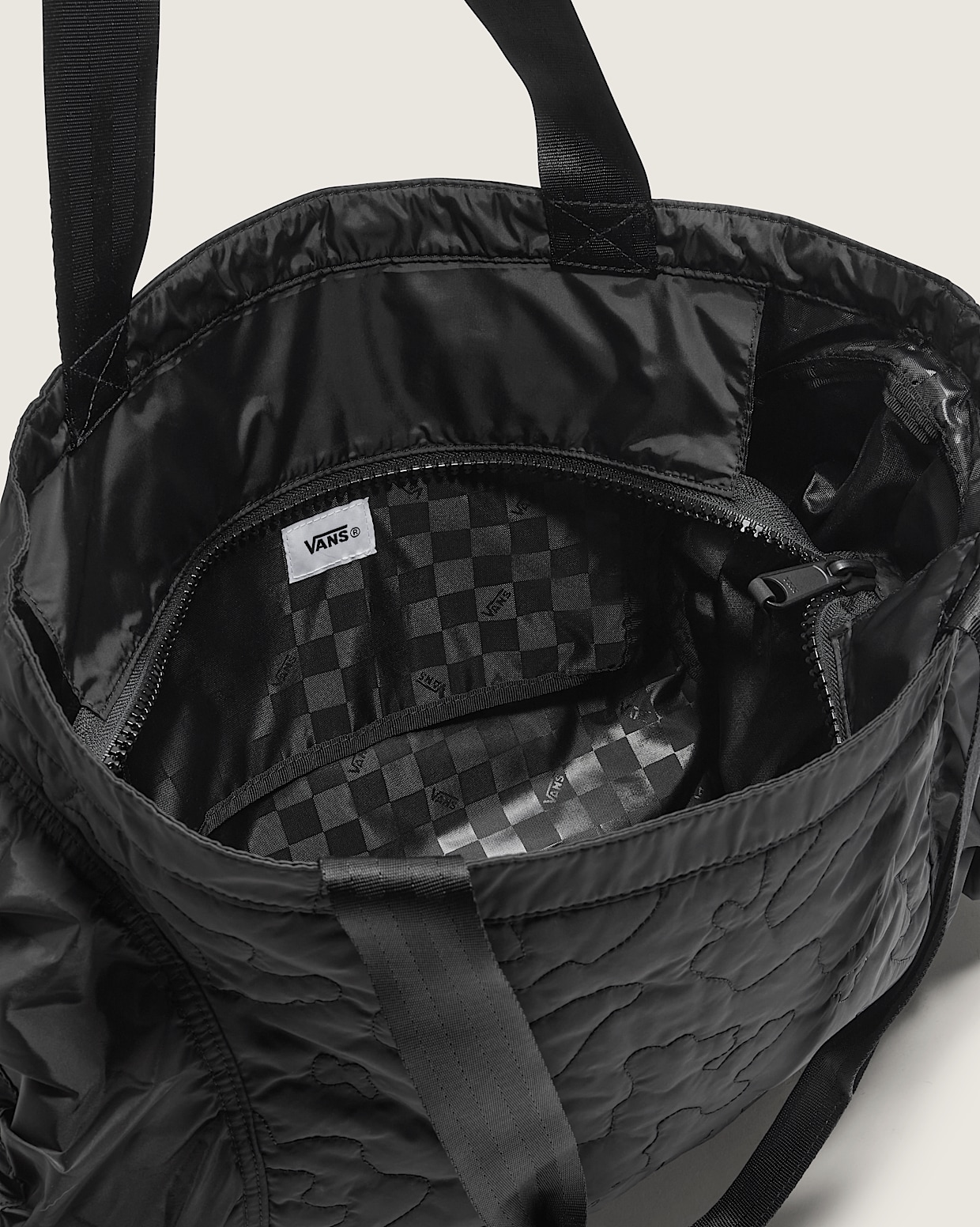 Quilted camo bag top