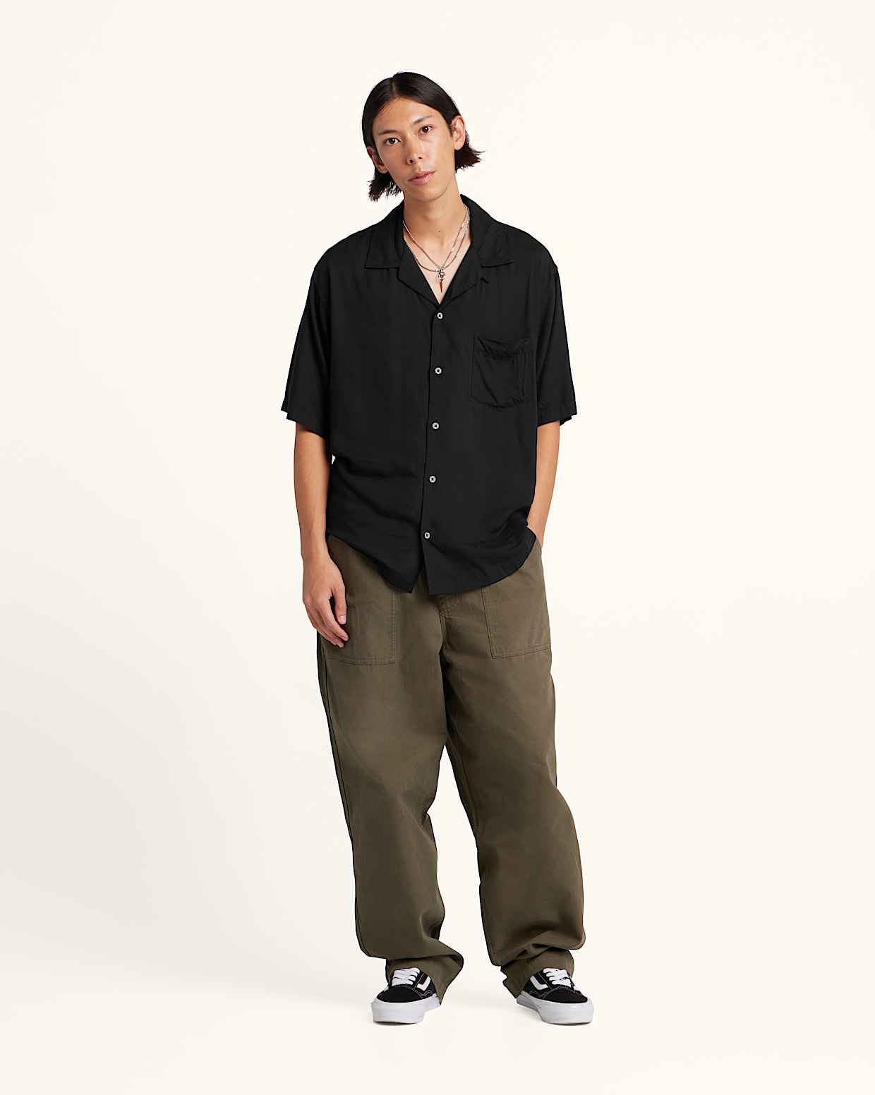 Short sleeve camp collar shirt deals