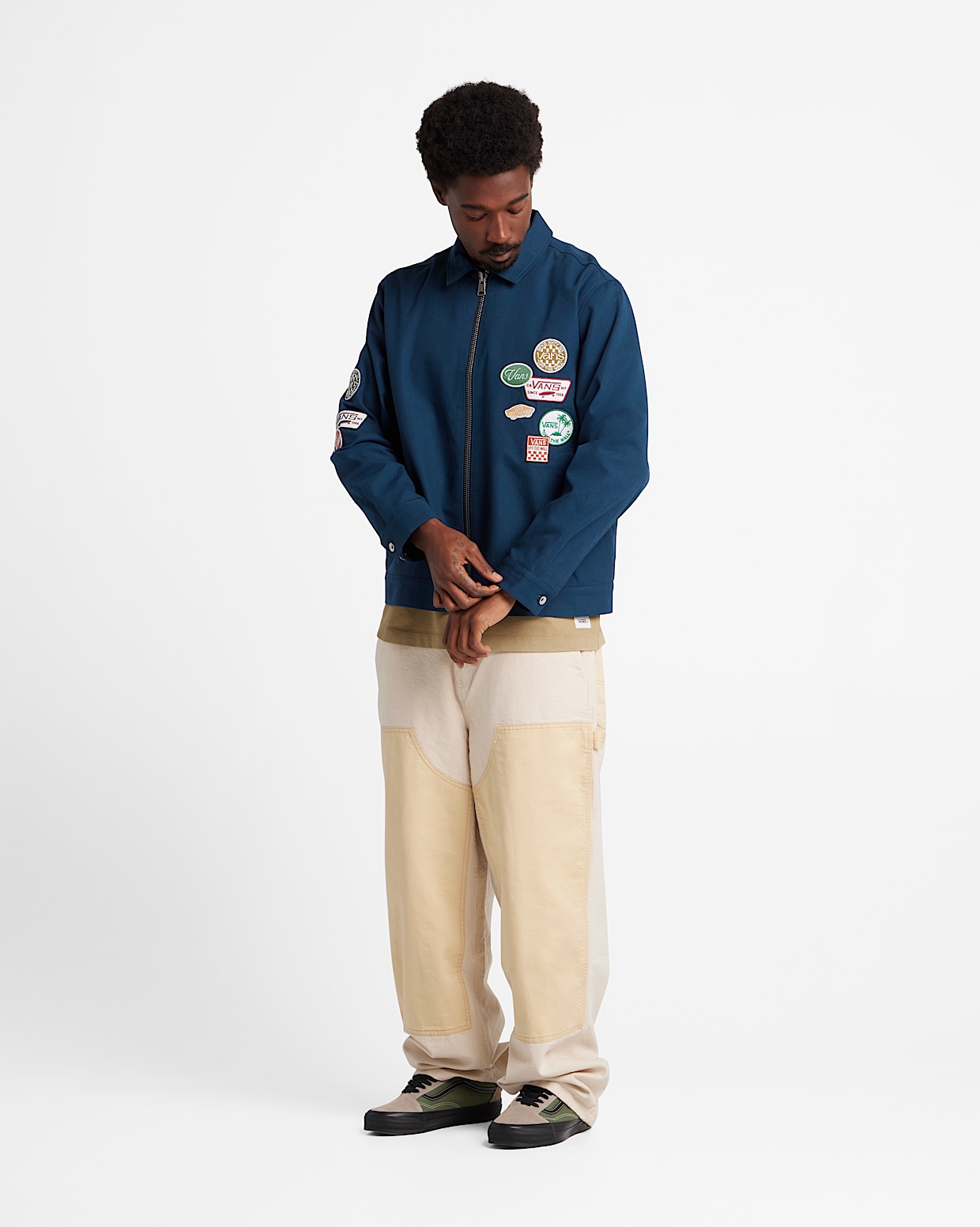 Premium Zip Front Jacket in Dress Blues Navy Vans