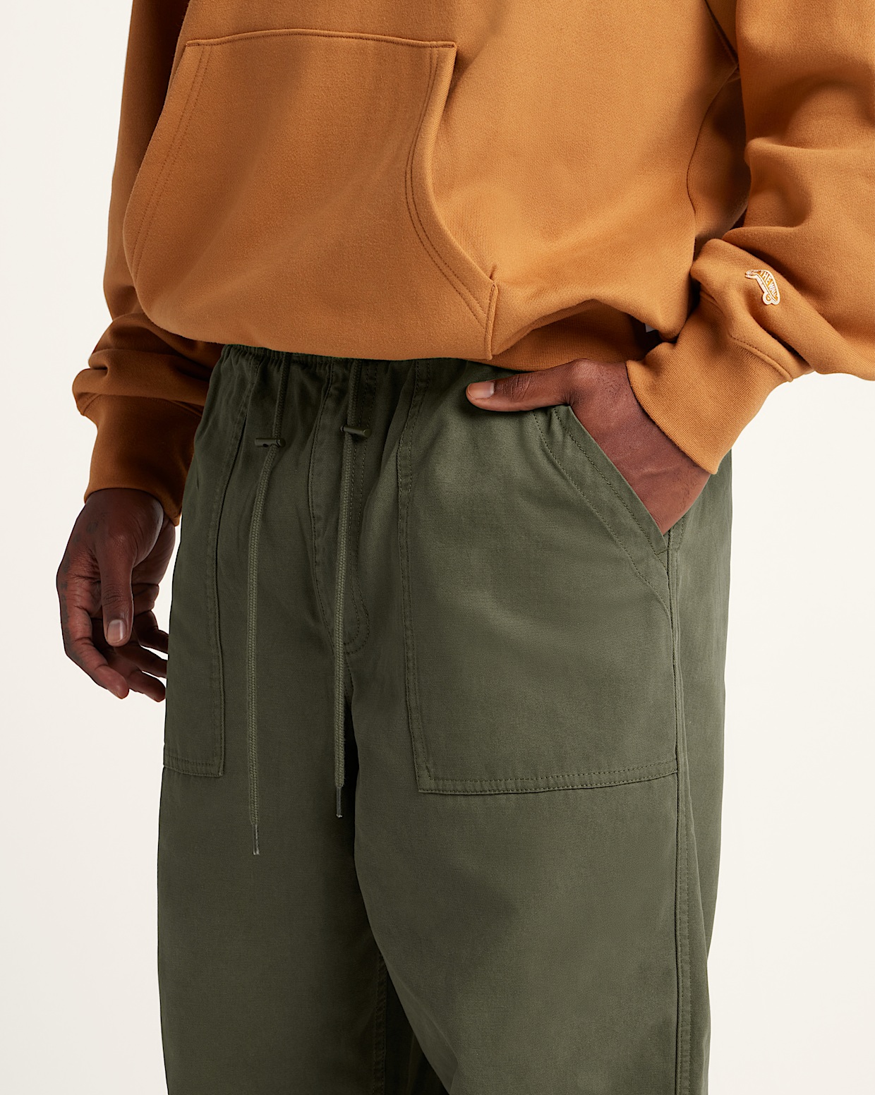 Premium Twill Trouser in Grape Leaf Green Vans