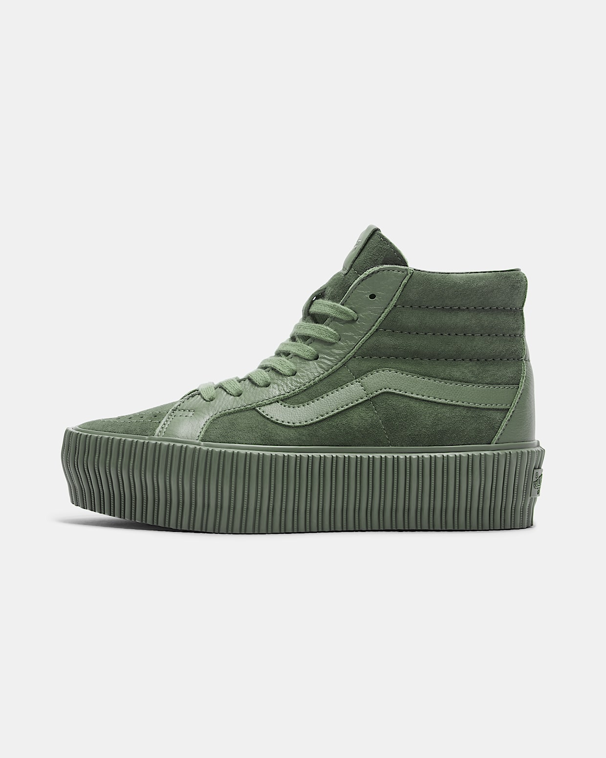 Premium Sk8 Hi 38 Reissue Platform in Army Green Vans