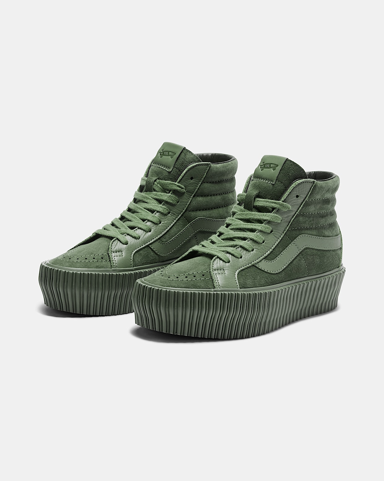 Premium Sk8 Hi 38 Reissue Platform in Army Green Vans