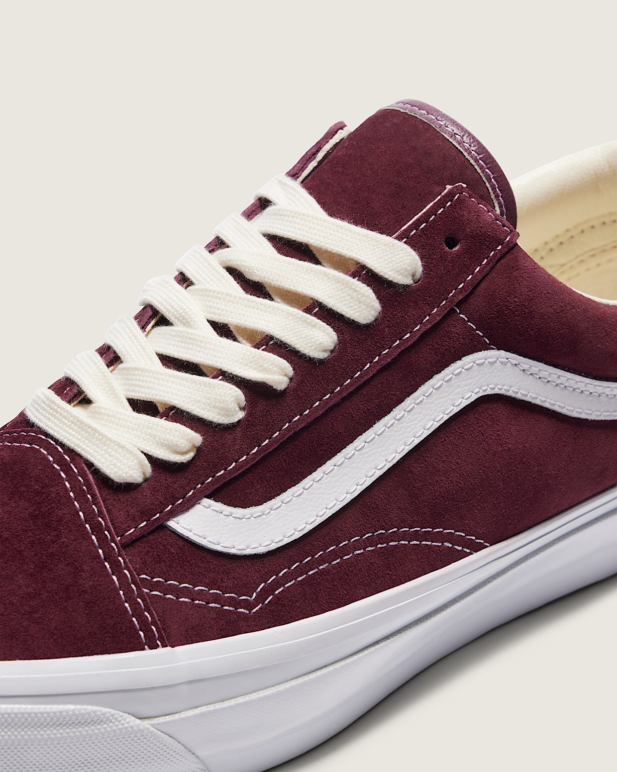 Vans old skool burgundy leather sales