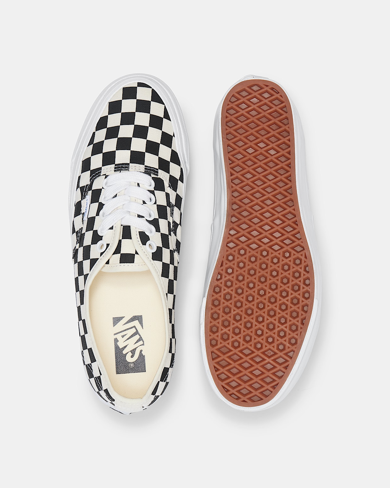 Premium Authentic 44 in Checkerboard Black White Vans