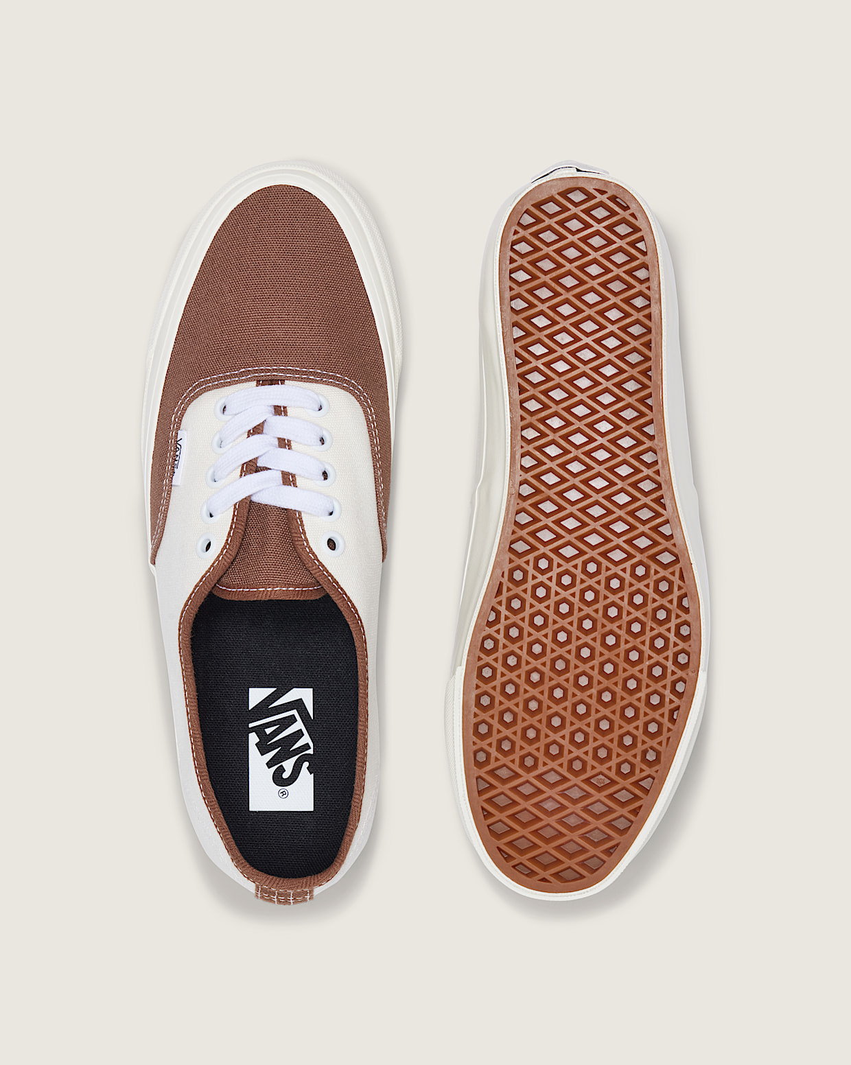 Vans authentic hombre marron online