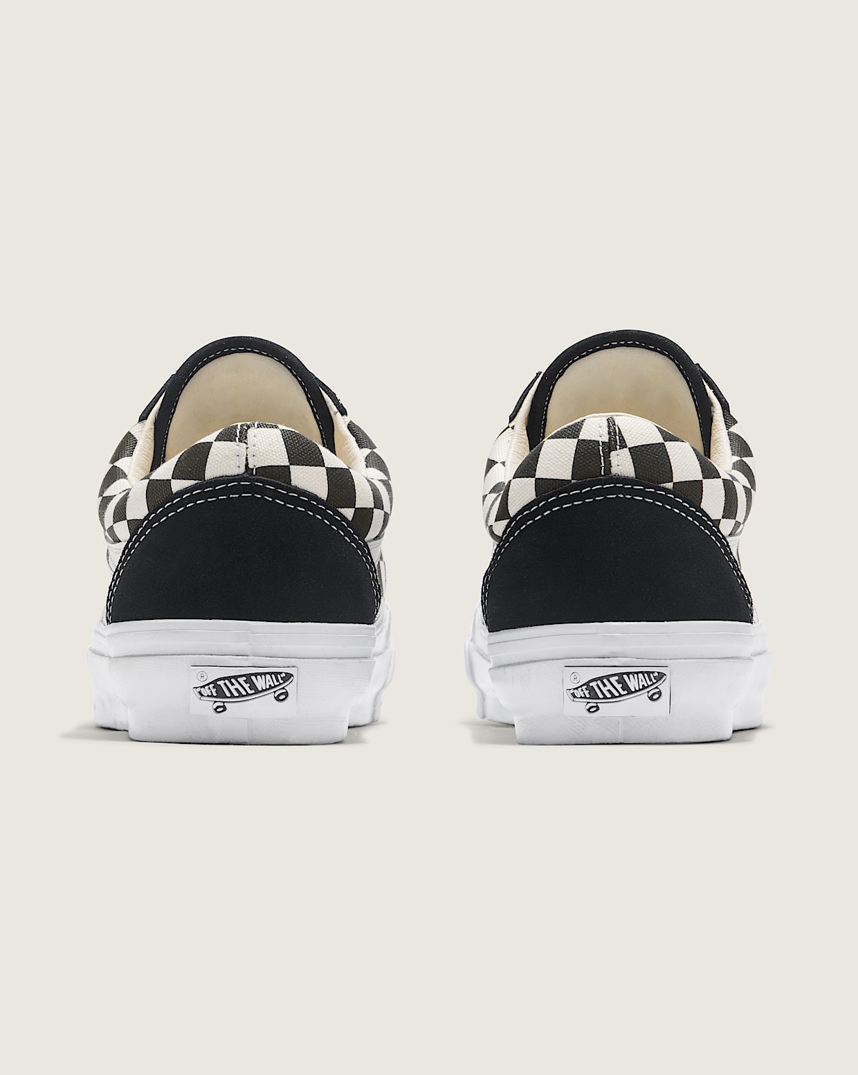 Black and checkerboard old skool vans hotsell