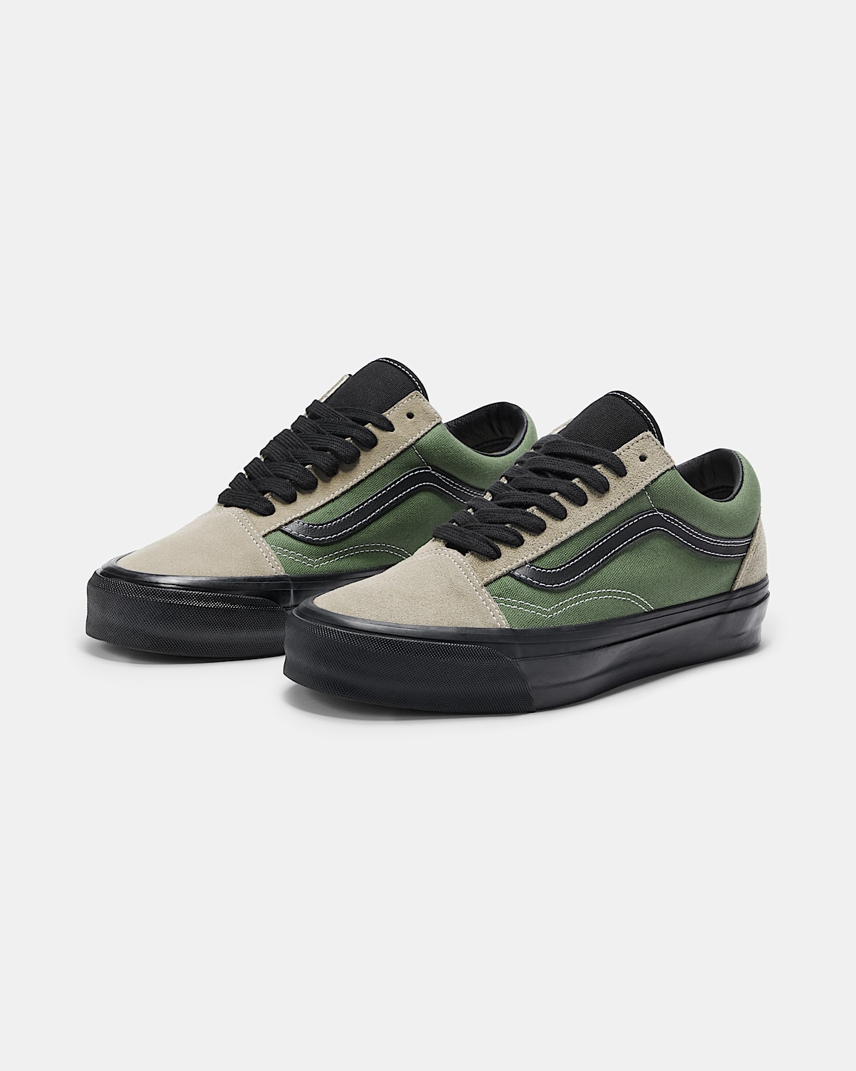Premium Old Skool 36 in Aluminum Grey Olive Green Vans