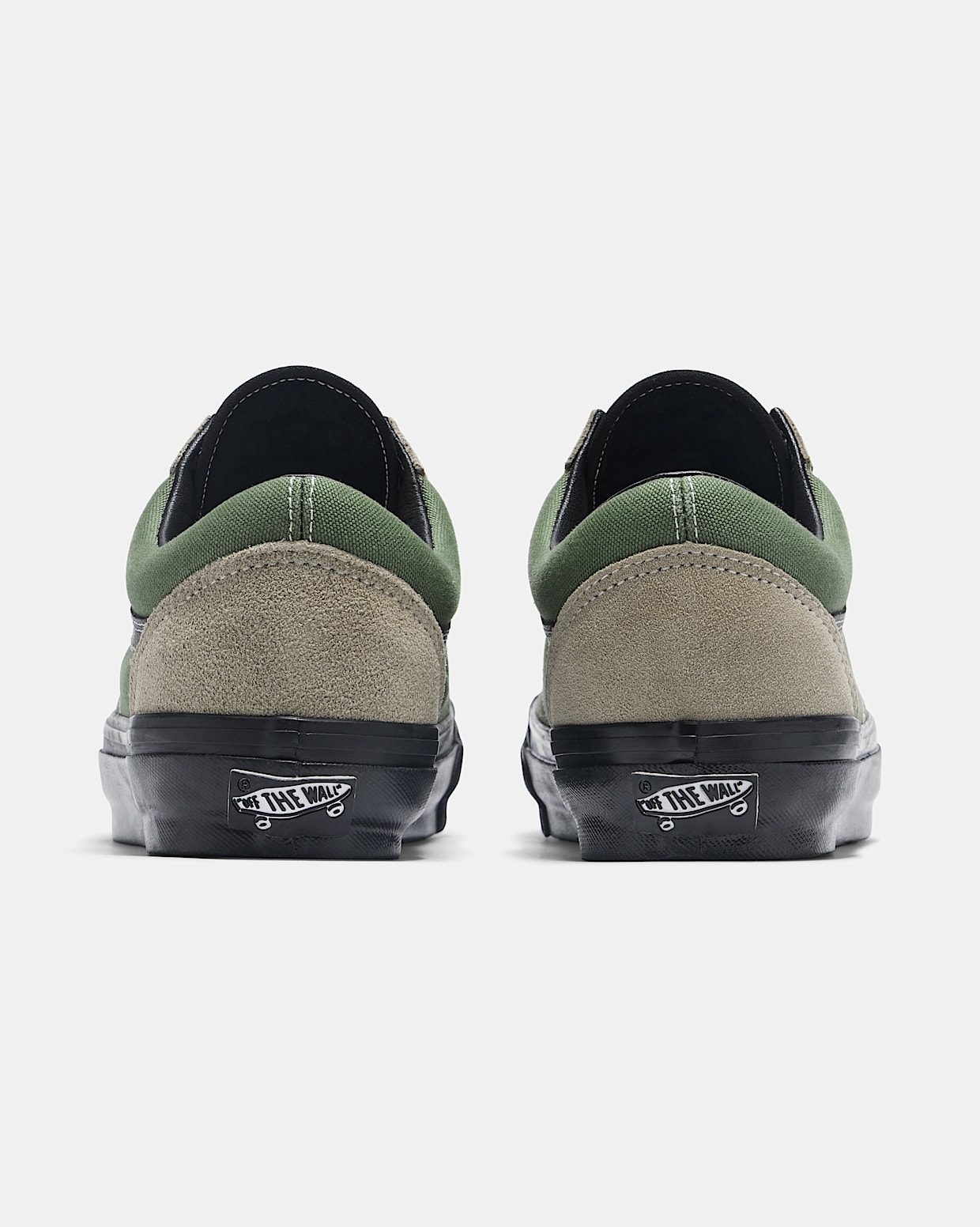 Olive green suede vans store