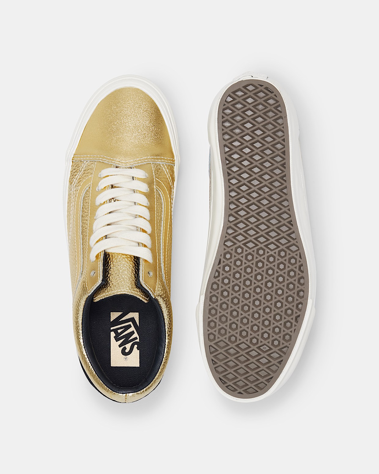 Metallic gold vans top