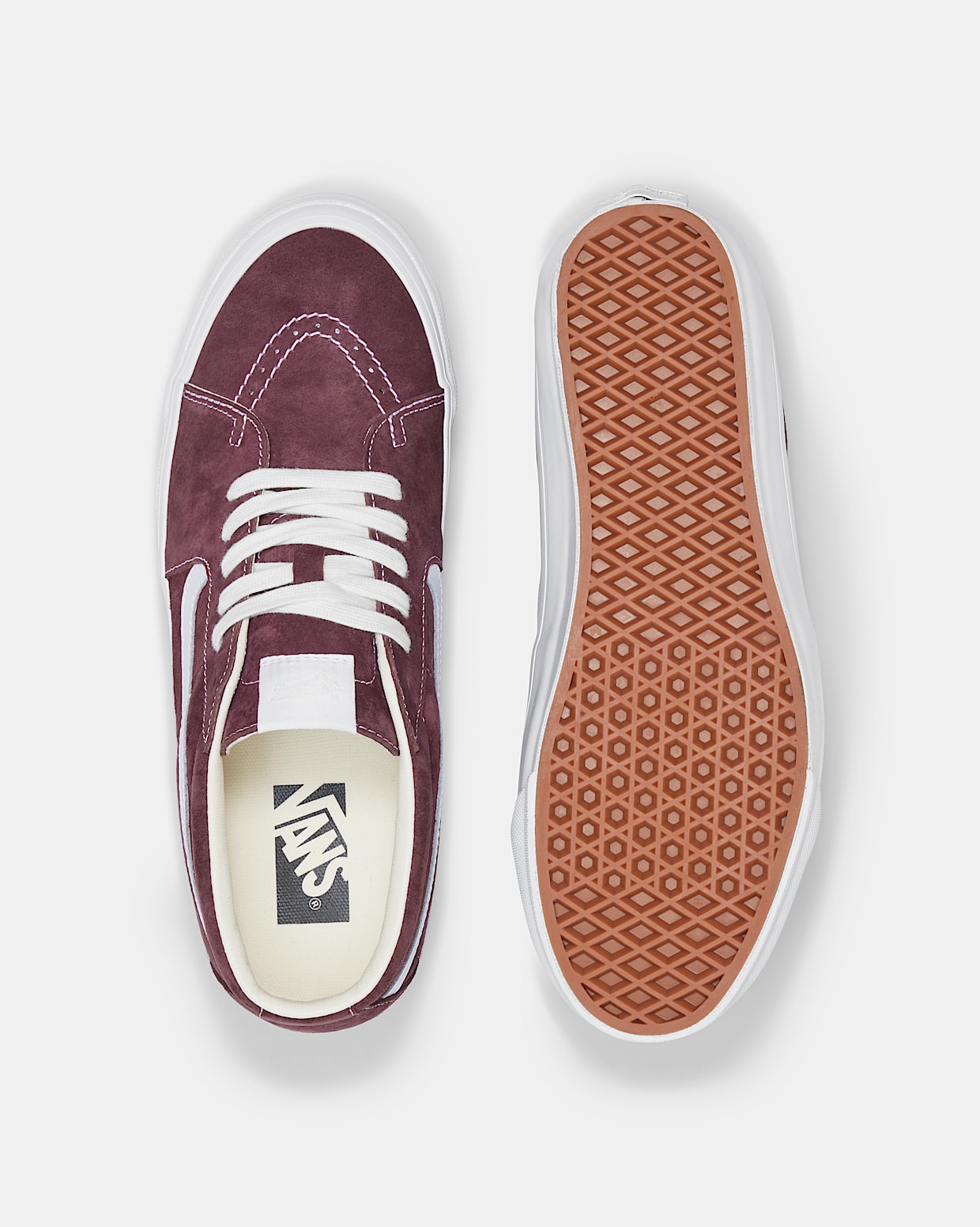 Vans sk8 mid burgundy top