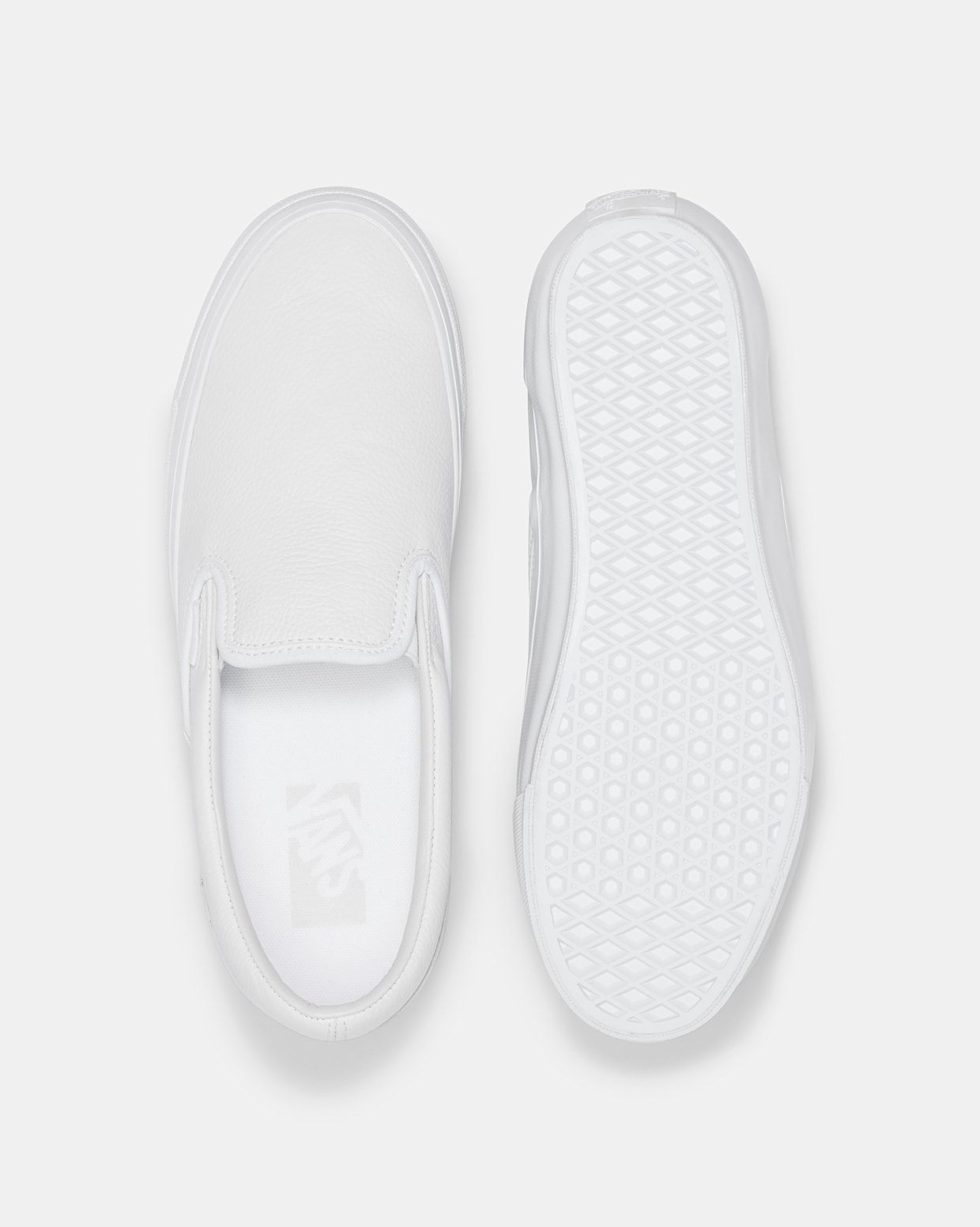 Used white slip on vans on sale
