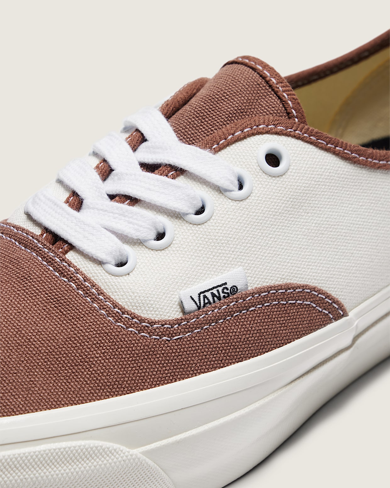 Vans authentic leather brown cheap