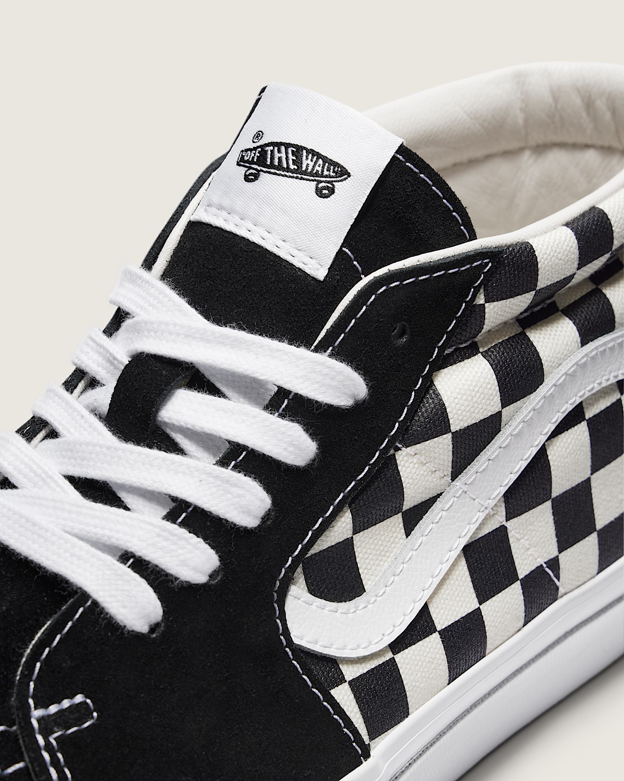 Premium Sk8 Mid 83 in Checkerboard Black White Vans