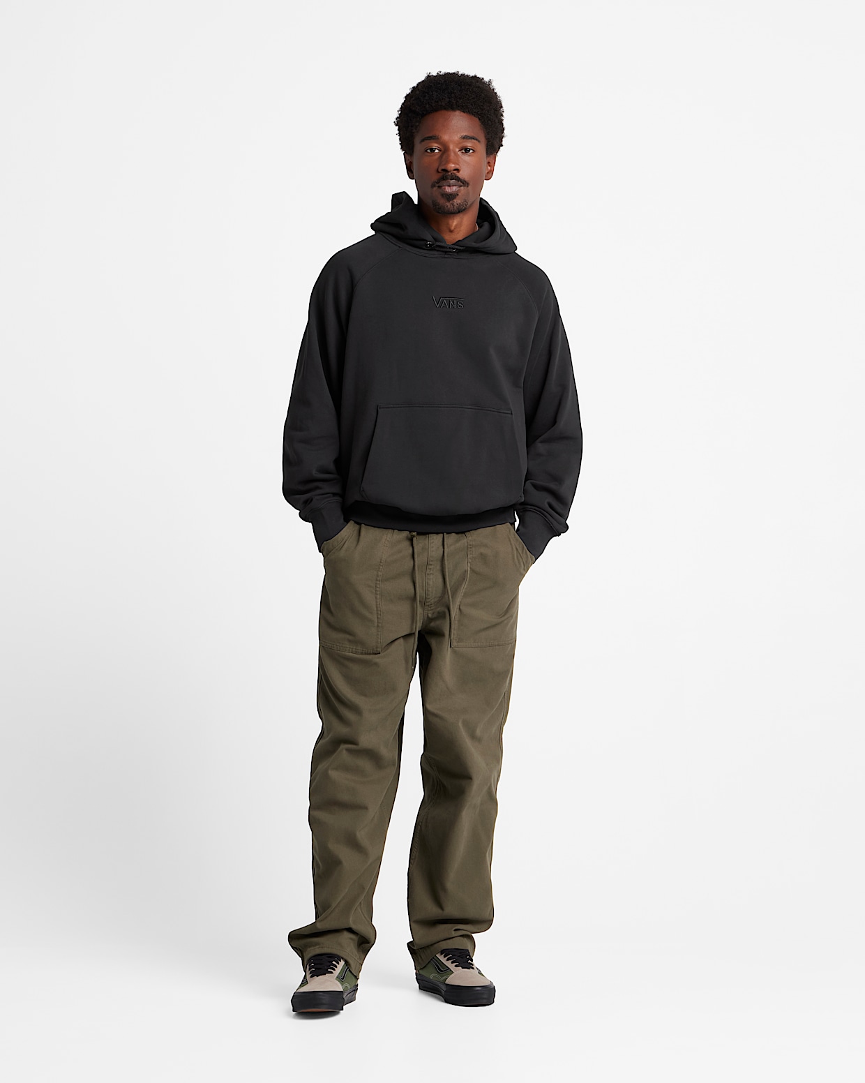 Premium Logo Hoodie in Black Vans