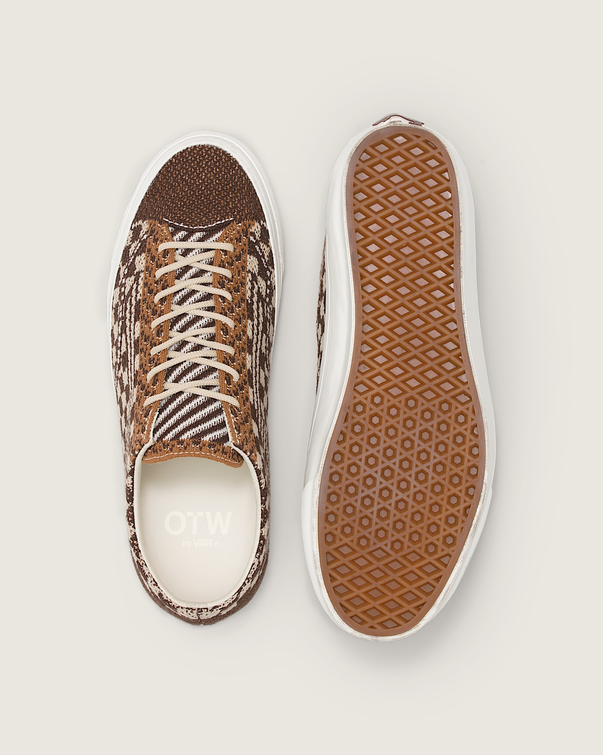 OTW Old Skool 36 Engineered Knit in Potting Soil Brown Vans