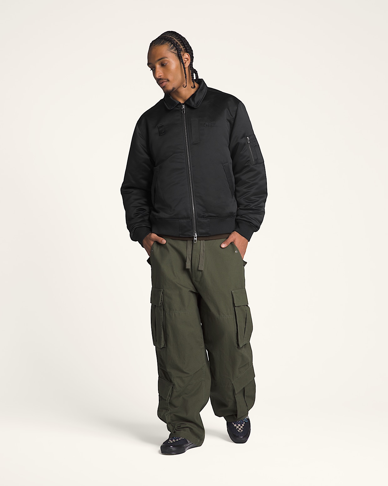 Vans black bomber jacket online