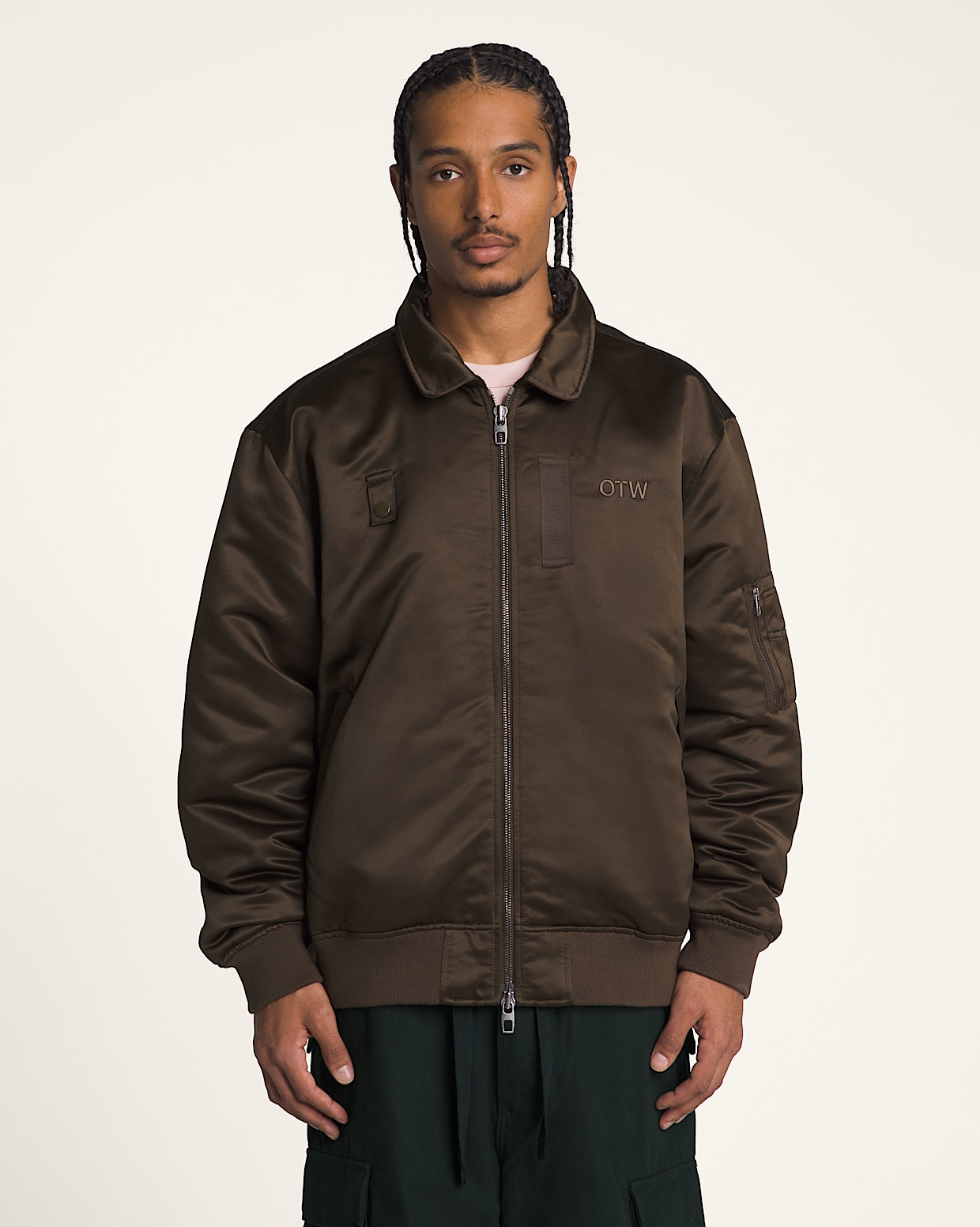 OTW Bomber Jacket in Demitasse Brown Vans
