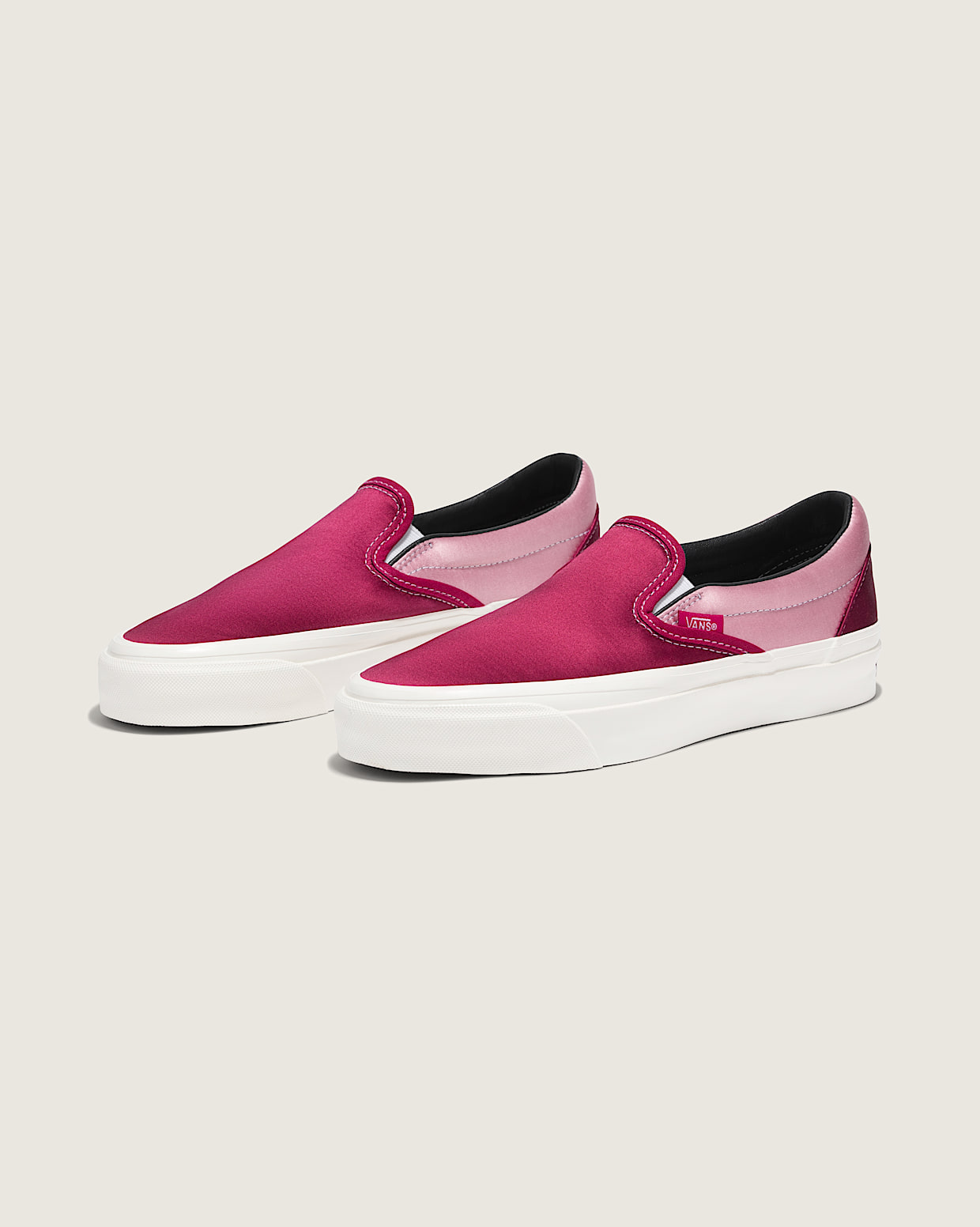 Satin vans slip on best sale