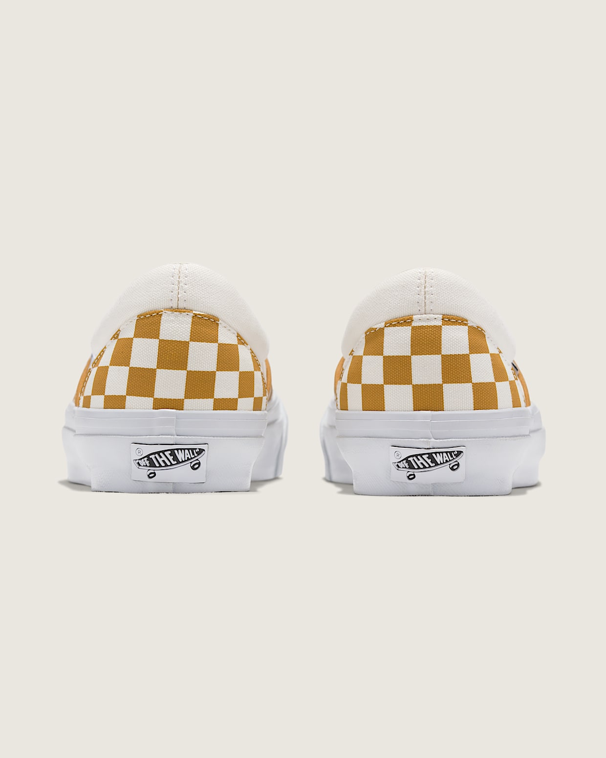 Premium Slip On 98 in Checkerboard Harvest Gold Vans