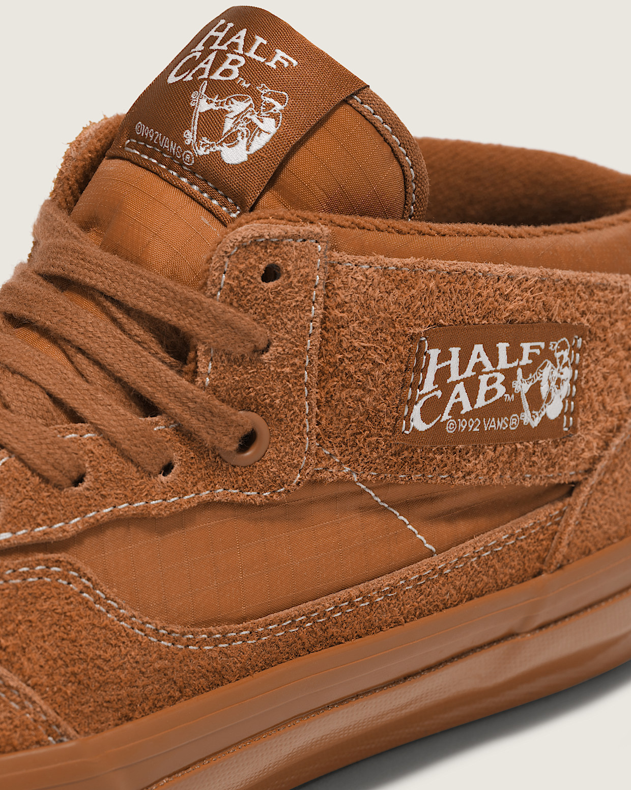Premium Half Cab 33 Hairy Suede in Ginger Orange Vans
