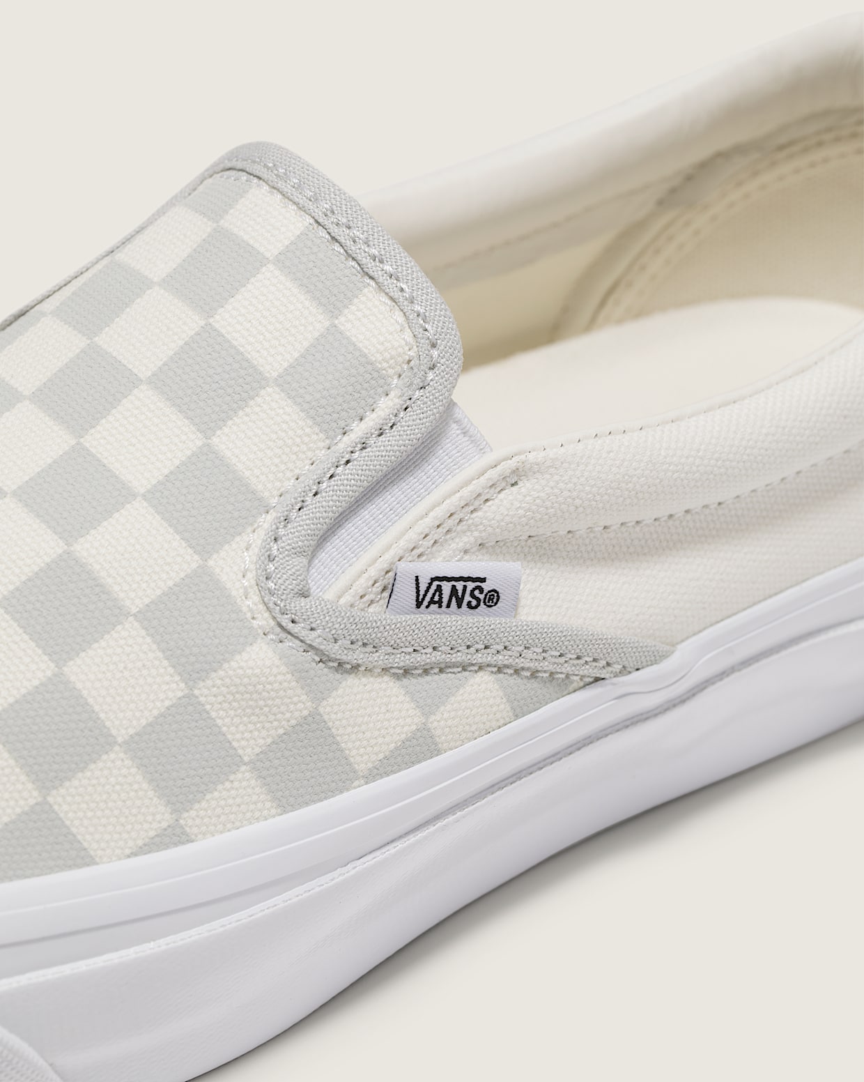Vans slip on checkerboard gray cheap