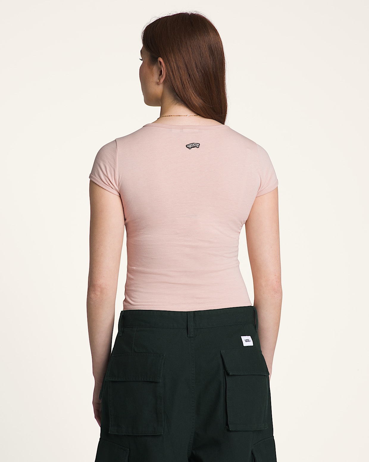 Premium Short Sleeve Baby Tee in Rose Smoke Pink Vans