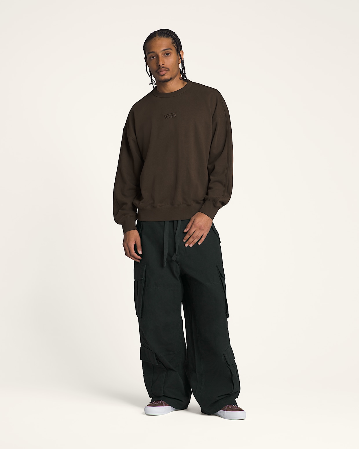 Premium Crew Fleece in Demitasse Brown Vans