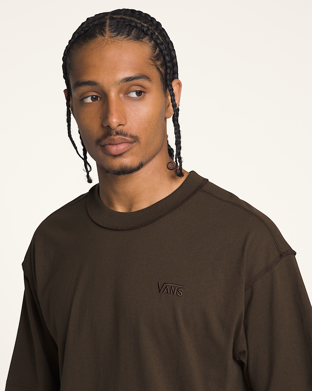 Premium Short Sleeve T Shirt in Demitasse Brown Vans