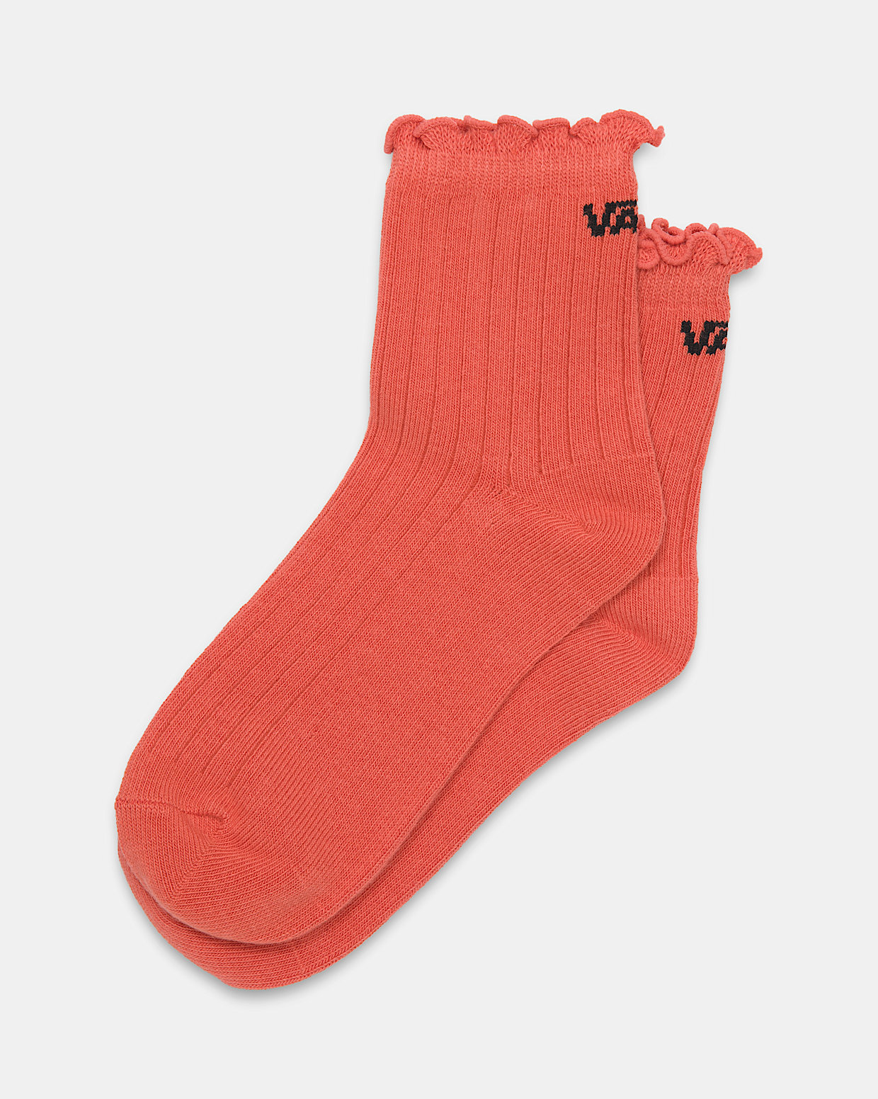 Premium Ruffle Hem Sock in Burnt Sienna Red Vans