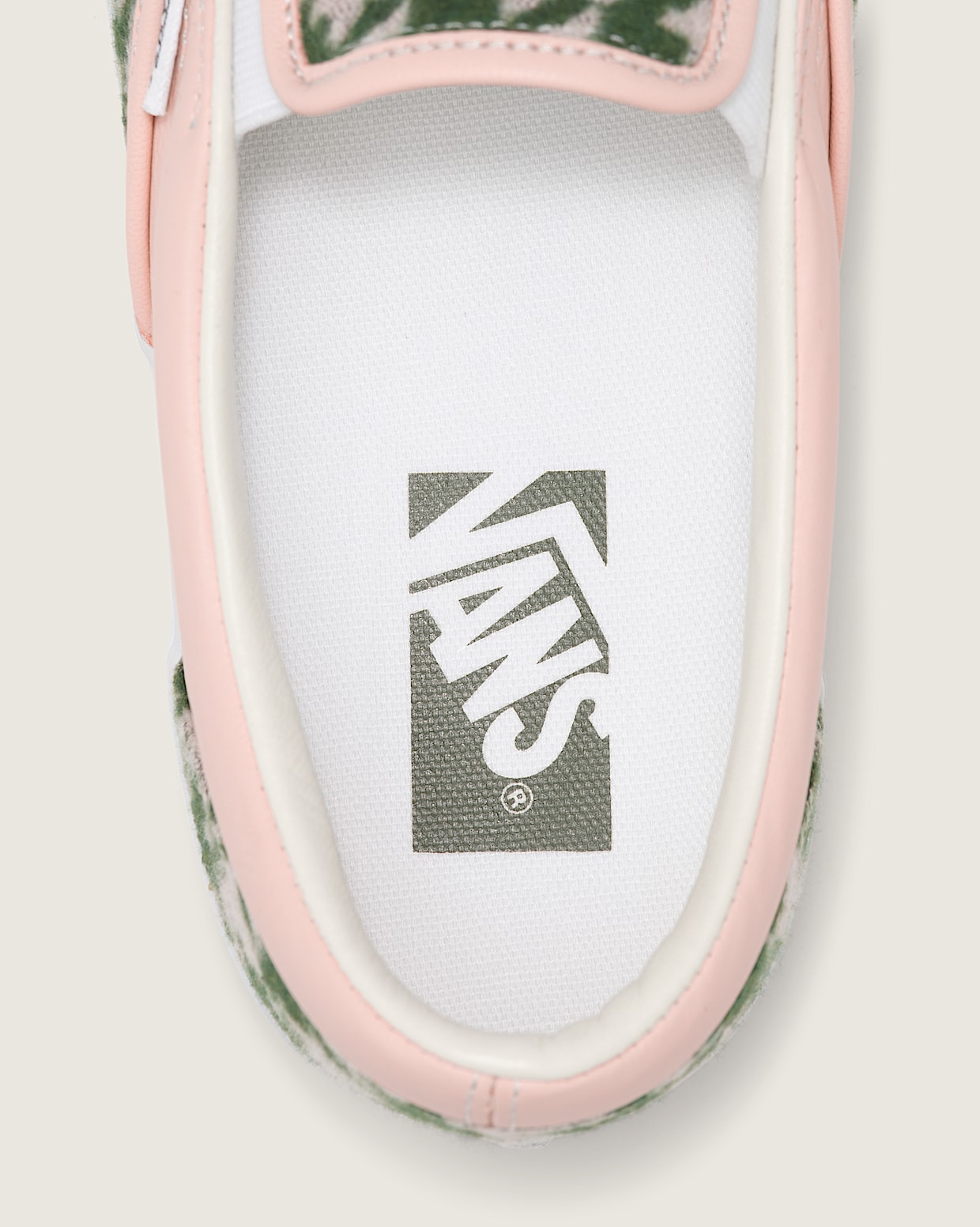 Premium Slip On 98 in Houndstooth Blush Pink Vans