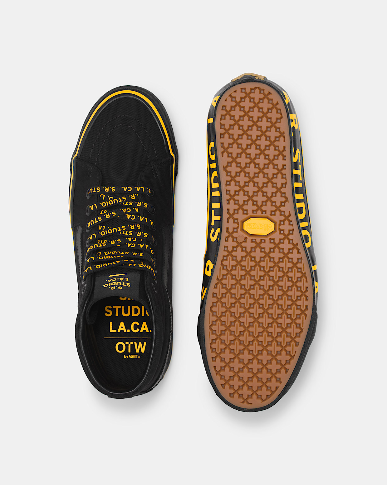 OTW BY VANS X S.R. STUDIO. LA. CA. Sk8 Hi 38 Vibram in Black Orange Vans