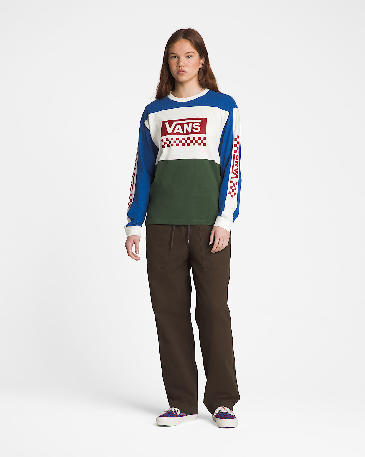 Vans long sleeve t shirt women's on sale