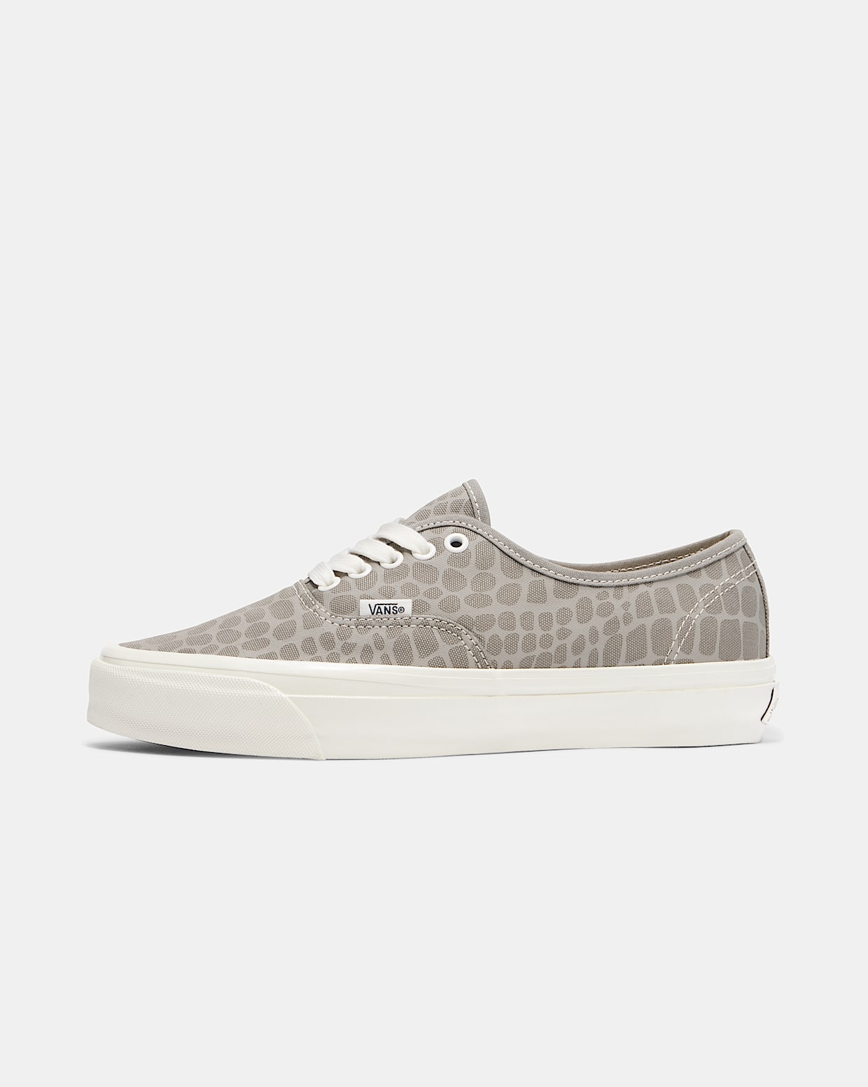 Premium Authentic 44 in Moon Rock Grey Rainy Day Taupe Print Vans